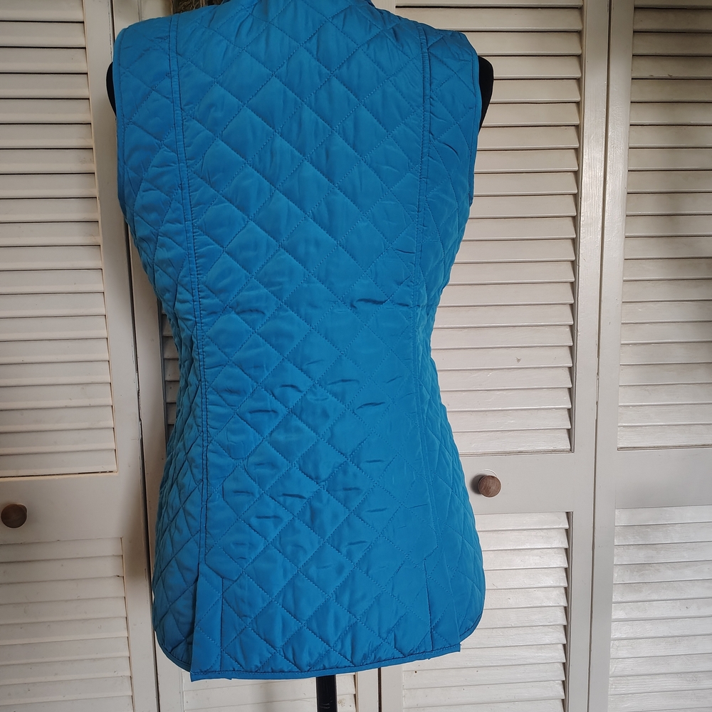 J.Jill Bright Turquoise Blue Quilted Vest Size XS – Like New - Picture 5 of 13